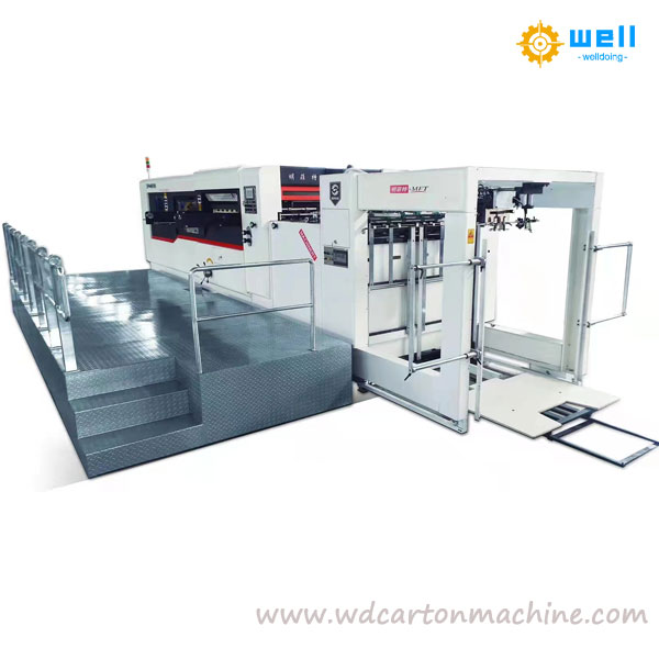 corrugated carton box automatic die cutting machine waste cleaning