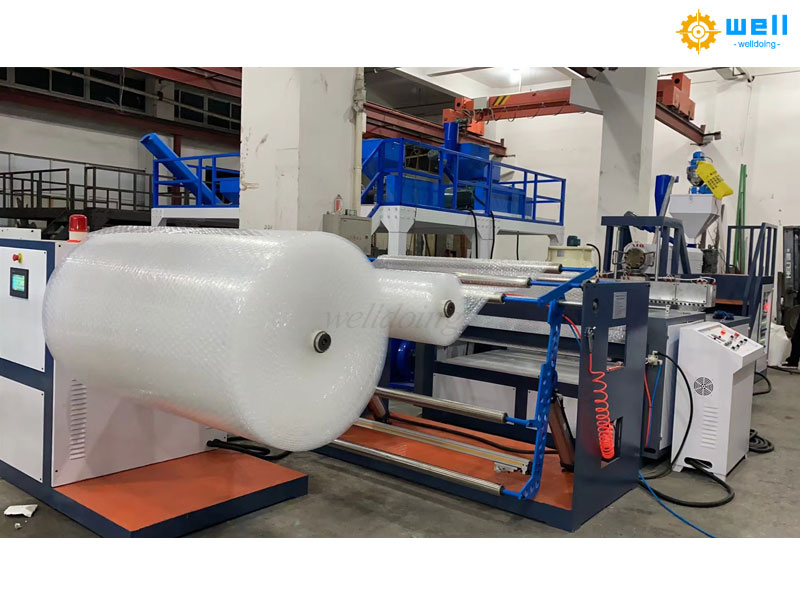 Inspection of bubble film machine