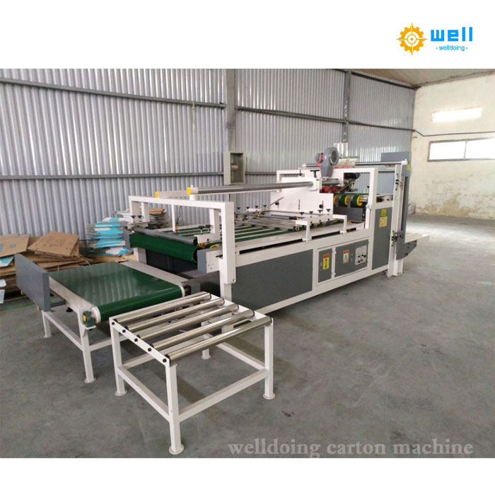Semi-automatic box folder gluer | Carton gluing machine