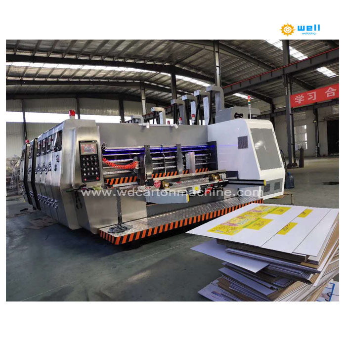 3 color flexo printer slotter die cutter machine