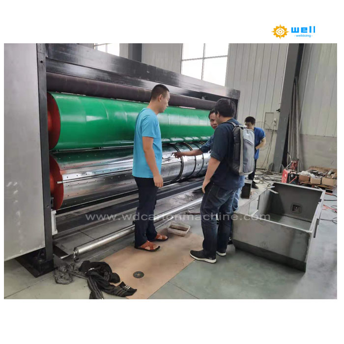 automatic flexo printer slotter die cutter stacker machine