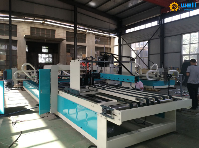 Fully automatic carton box folding gluing machine