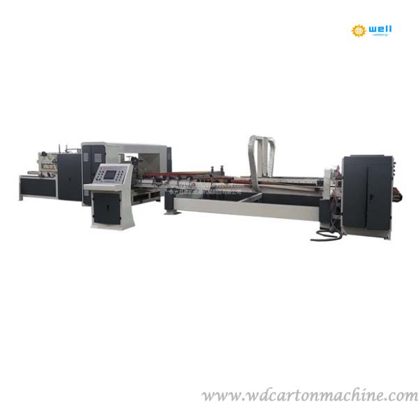 Automatic corrugated carton pizza box folder gluer machine