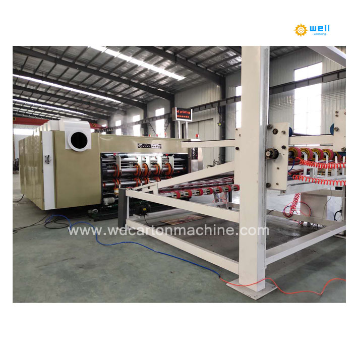 4 color flexo printer slotter die cutter machine