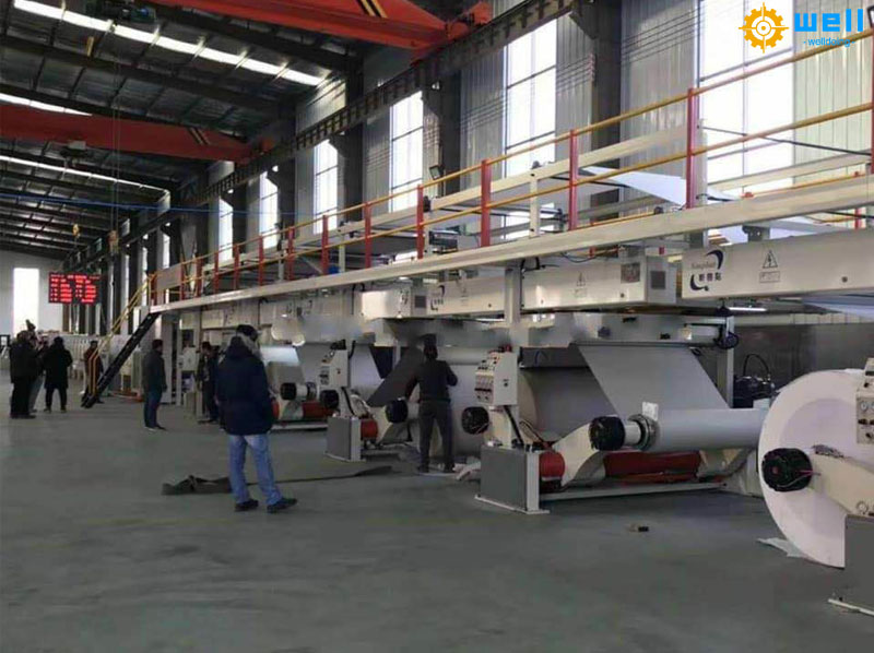 Automatic paper hardboard production line