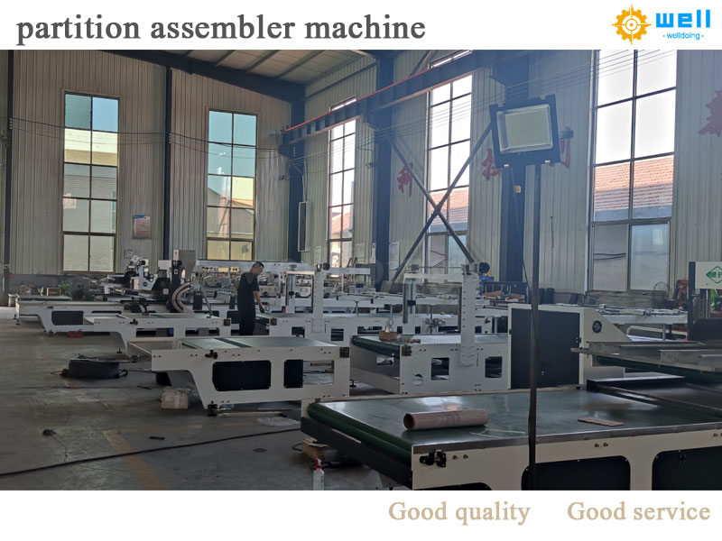 Automatic carton corrugated partition assembler production line